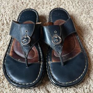 Born Quill Leather Thong Sandals